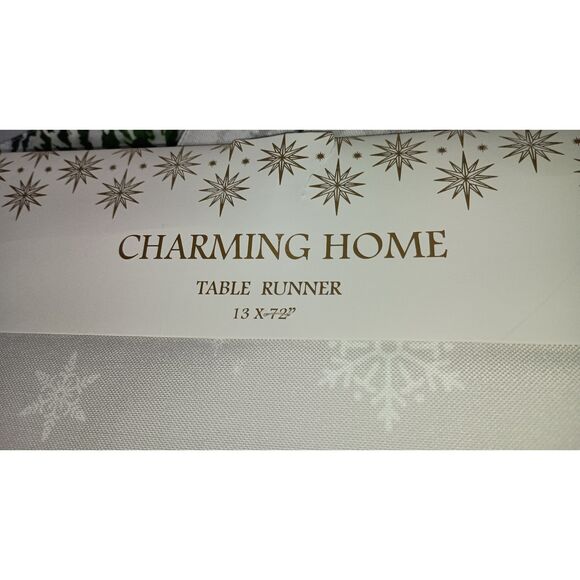 CHARMING HOME: Christmas Table Runner - Deer in Woods with Church, Size 13"X 72" - Picture 4 of 4